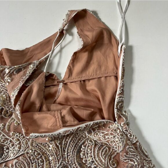 Free People NWT Night Shimmers Sequins Dress 0 - Picture 3 of 10